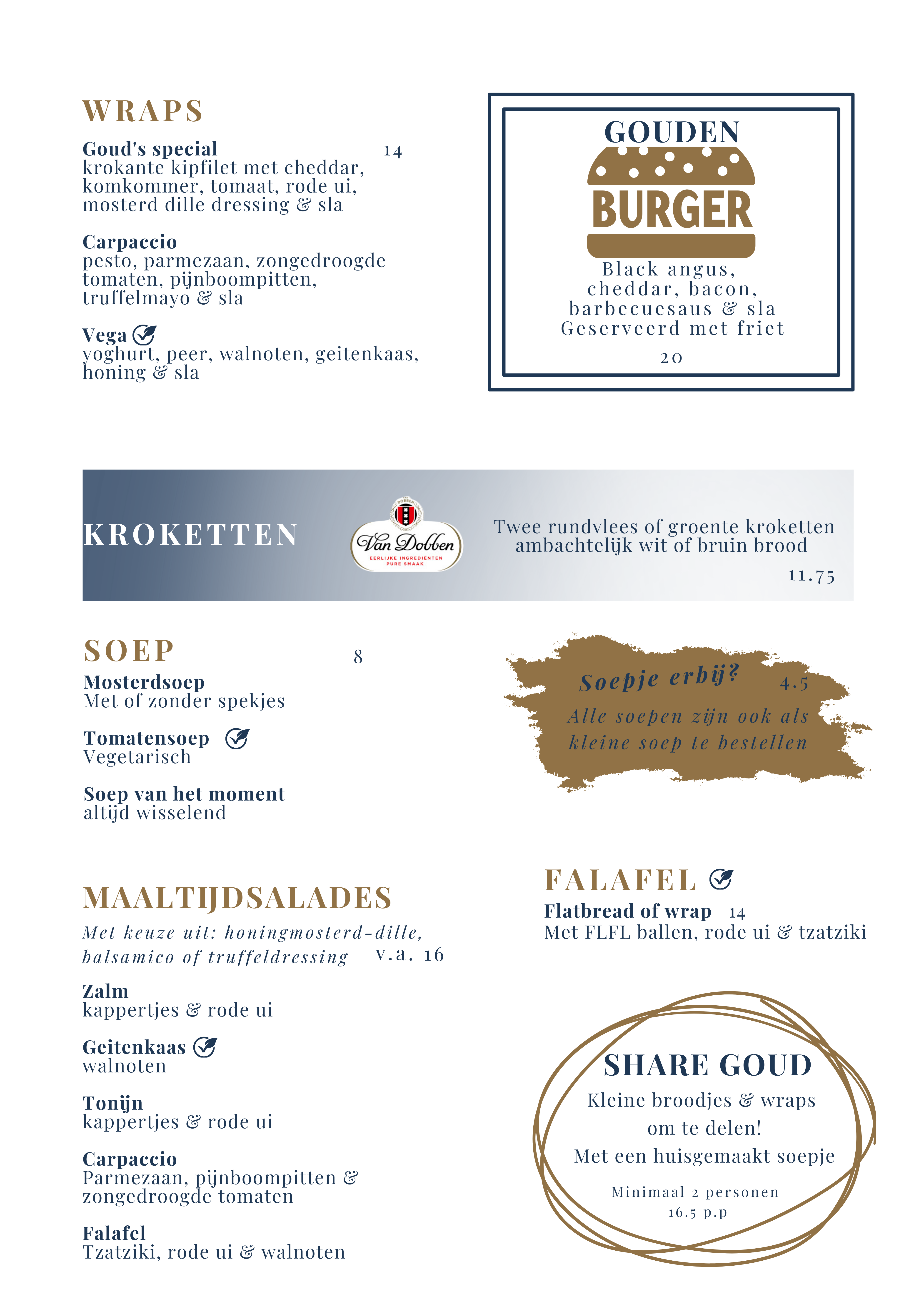 Gerechten, wraps en soep