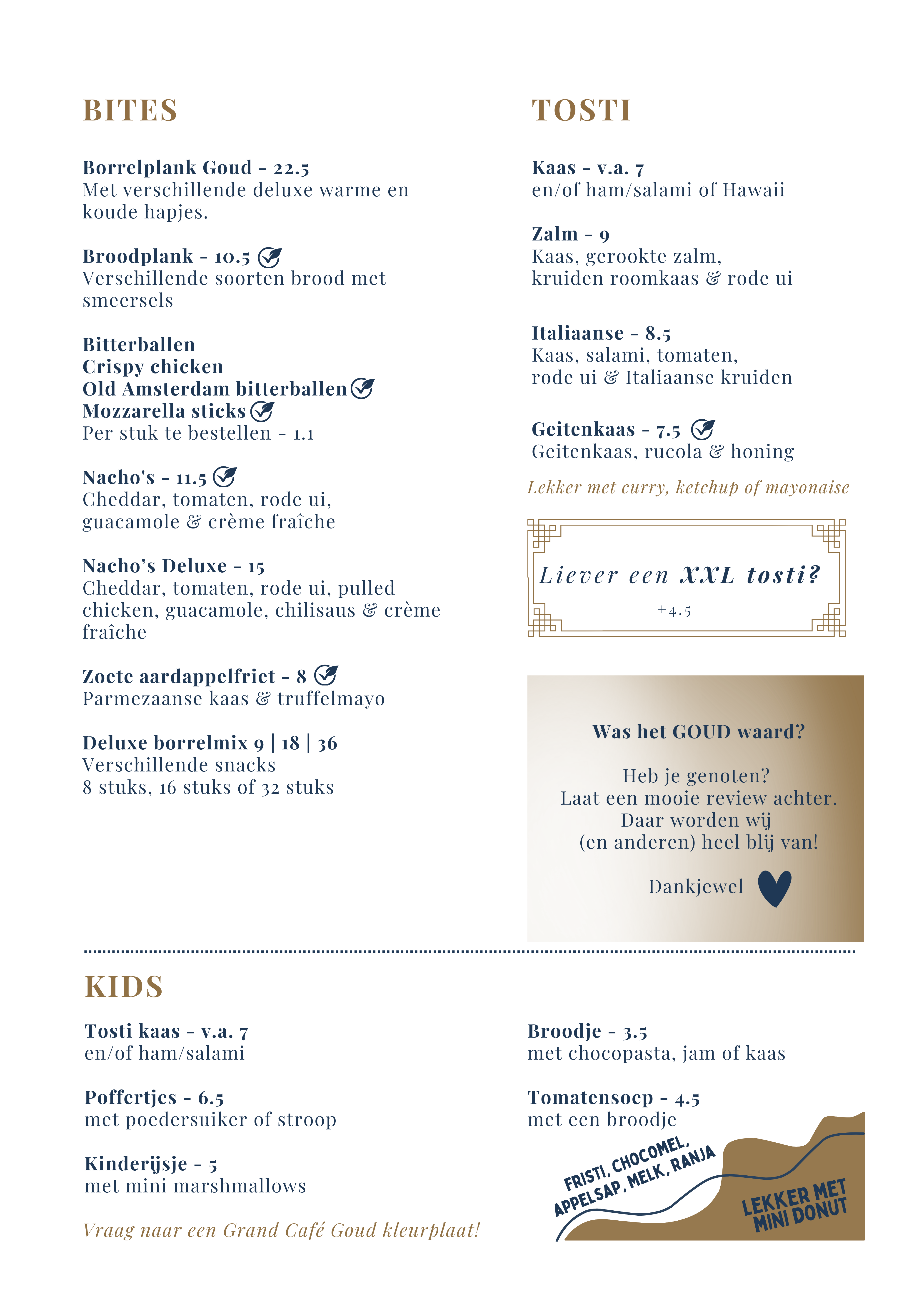 Salade, tosti en borrelhap